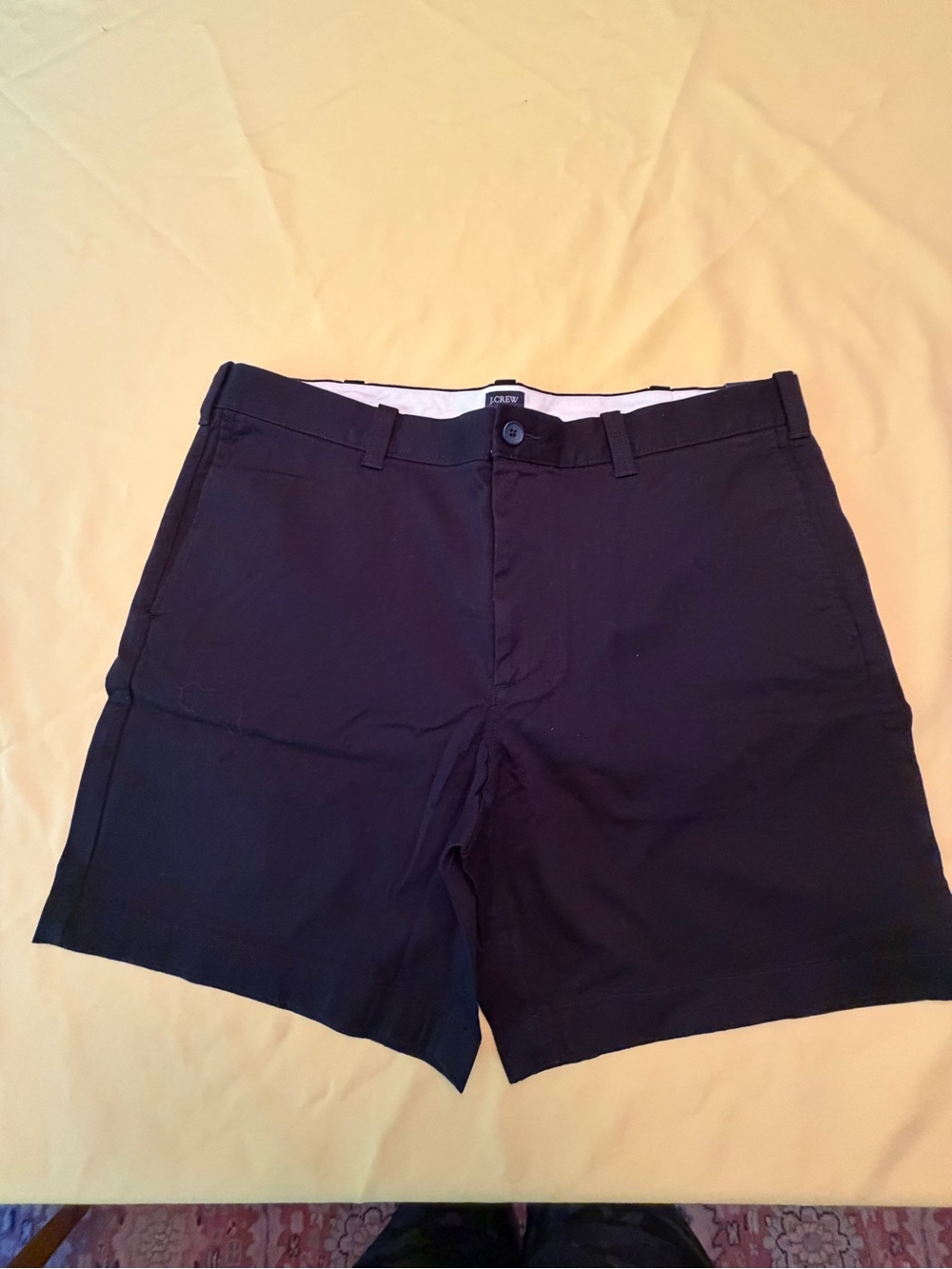 J. Crew Black Flat-Front Men's Shorts 7” inseam